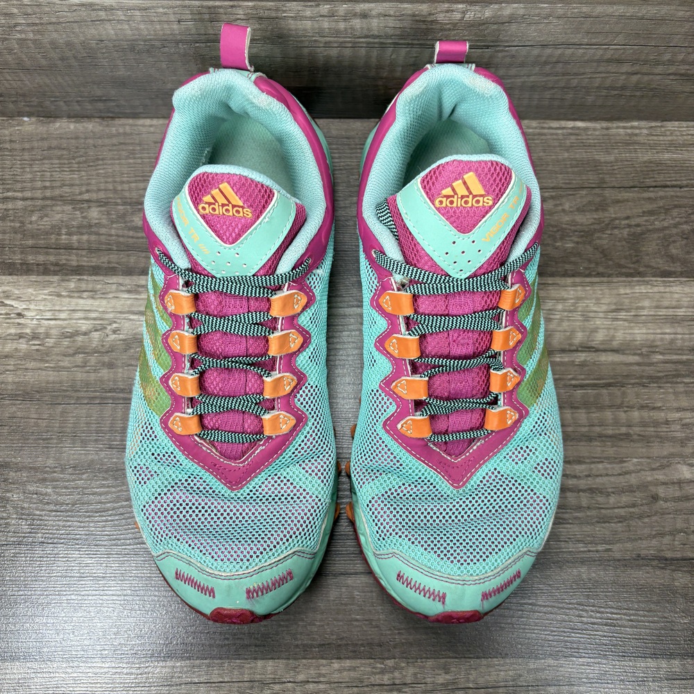 Adidas Vigor TR 4 Trail Green Pink Womens US Size 8.5 D74004 Running Shoes - Picture 8 of 10